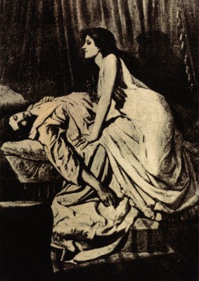 Tavlan “The Vampire” av Philip Burne-Jones.