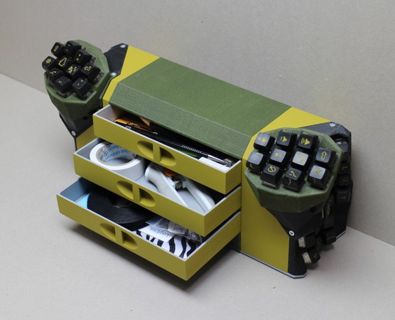 This Concertina with its assortment drawers extended.
