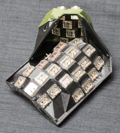 A plain photo of the left-hand side of a Concertina, without wiring. The model is from version 0.6.0 of the DMOTE application.