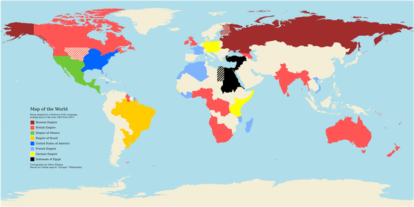 Världskarta producerad för kampanjen.
