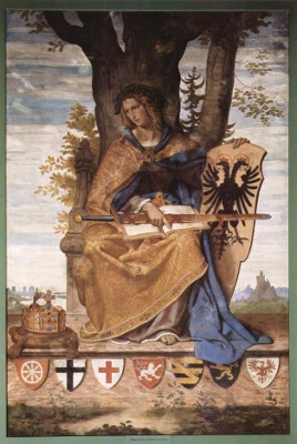 Allegorisk fresk av Philipp Veit, föreställande Germania.
