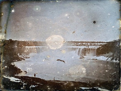 Daguerrotyp av Niagarafallen, av Hugh Lee Pattinson, 1840.