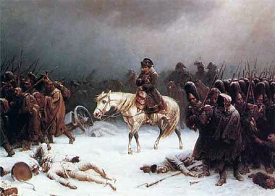 Målningen “Napoleon’s Retreat from Moscow” av Adolf Northern.