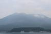 Sakurajima från färjan mot ön