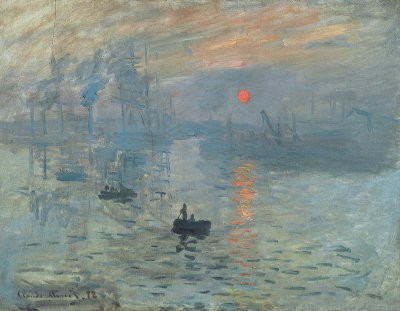 Målningen “Impression, soleil levant” av Claude Monet, 1872.