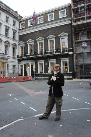 Foto från St. James Square i London, taget av en vän till Andreas Skyman under kampanjen.
