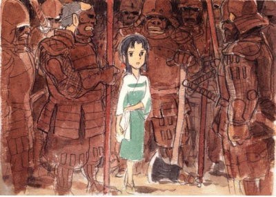 A page from a 1993 book of 1980 production materials by Miyazaki Hayao. The project, much revised, would lead to a film in 1997.