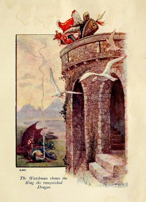 Illustration till “The Gateway to Spenser”, ritad av Frank Cheyne Papé.