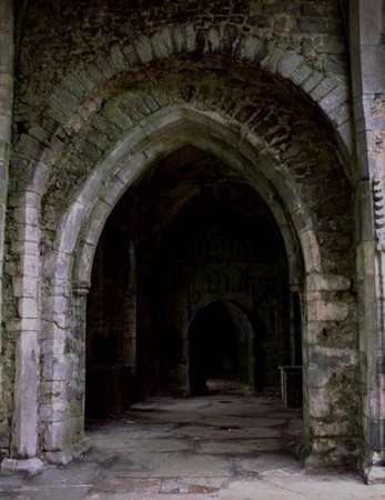 Foto på södra semitransepten i Kilcooly Abbey, County Tipperary, Irland.