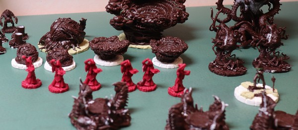 The faction’s models before painting began.