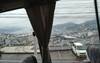 Utsikt mot Nagasakis hamn från buss